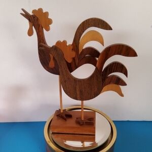 Jerry Krider Two Rosters Wood Figurine.